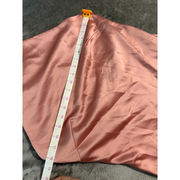 Social Bridesmaids SCARF TIE HIGH-NECK HALTER MAXI SLIP DRESS DESERT ROSE Size L - Picture 11 of 12